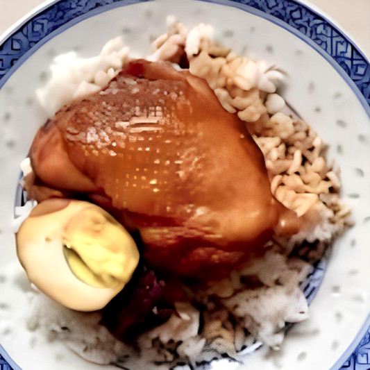 Soy Sauce Chicken Leg on Rice