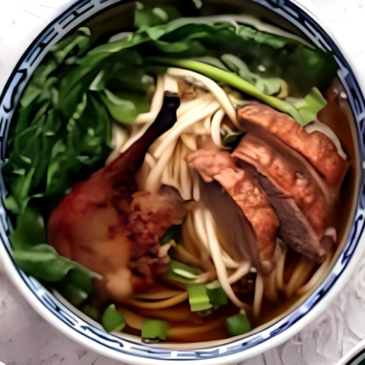 Duck Leg and Chicken Leg Noodle Soup