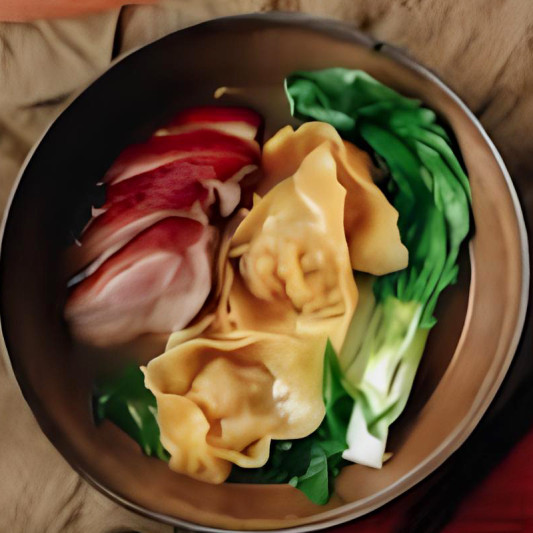 Duck Leg, BBQ Pork, and Wonton Noodle Soup