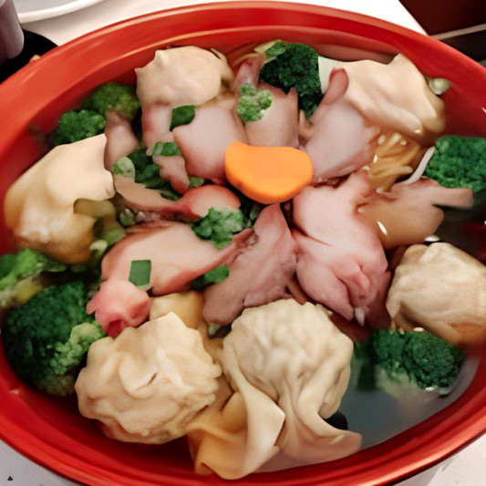 BBQ Duck, BBQ Pork, and Wonton Noodle Soup