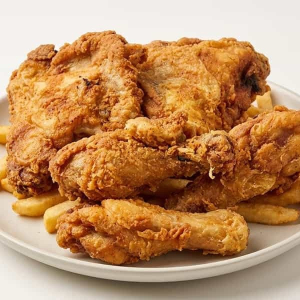 Fried Chicken (5 pcs), Golden Crispy Fries