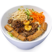 23. Charbroiled Chicken, Beef, Shrimp, and Spring Rolls (2 pcs) on Vermicelli