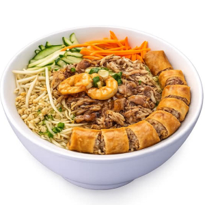 20. Charbroiled Chicken and Shrimp (2 pcs) with Spring Rolls Vermicelli