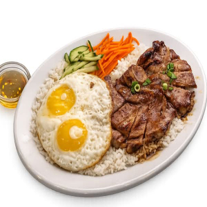 28. Pork Chop and Egg on Steamed Rice