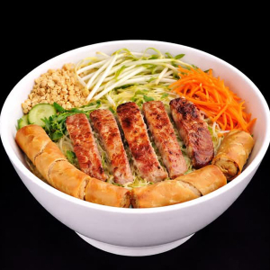 19C. Grilled Pork Sausage and Spring Rolls (2 pcs) Vermicelli