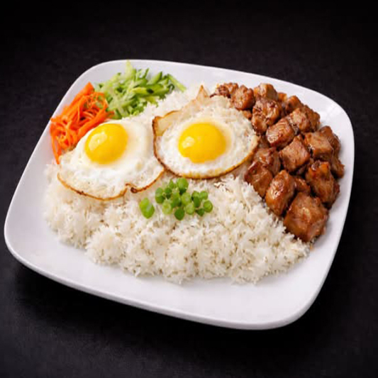40. Braised Caramelized Pork Belly in Savoury Sweet Sauce & 2 Eggs