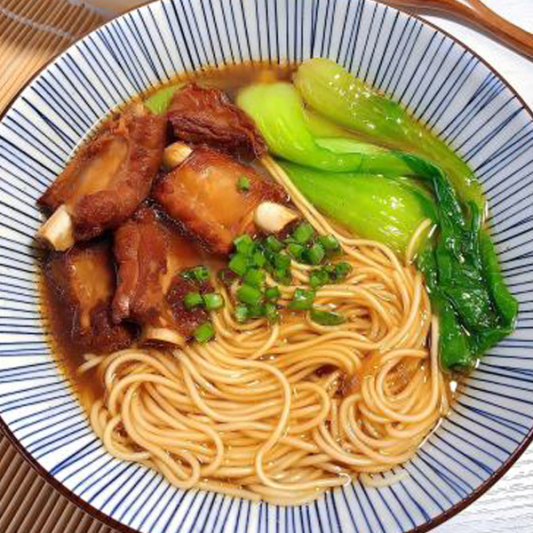 Braised Pork Rib Noodle Soup 红烧排骨面 