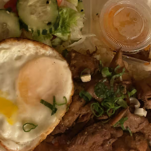 Combo 4: Egg and Meat Rice Plate