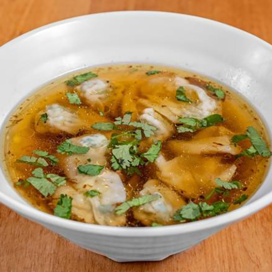 Bite-Size Pork with Shanghainese Spinach Wonton Soup 荠菜小馄饨