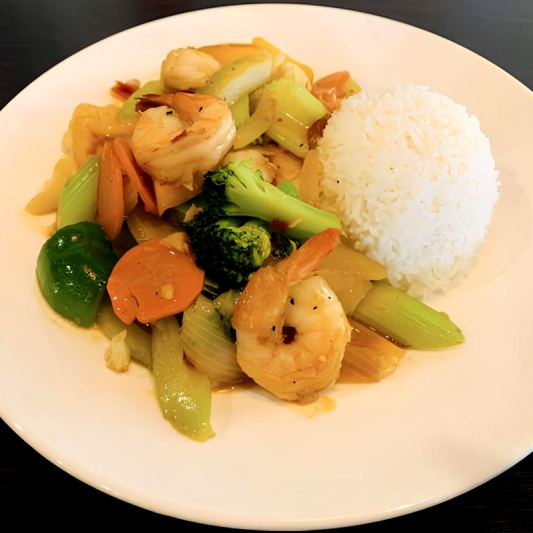 36. Stir-Fry Vegetables with Shrimp