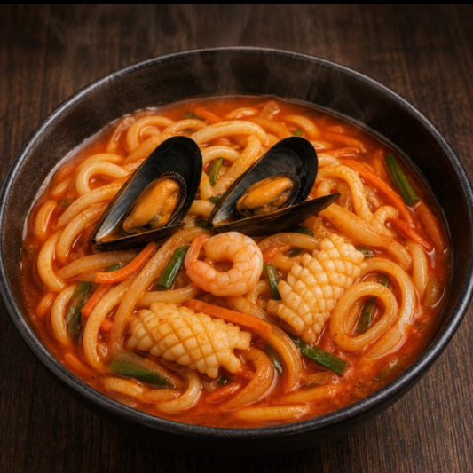Spicy Seafood Udon
