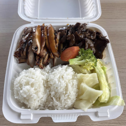 Chicken Teriyaki (1/2) & Beef Teriyaki (1/2)