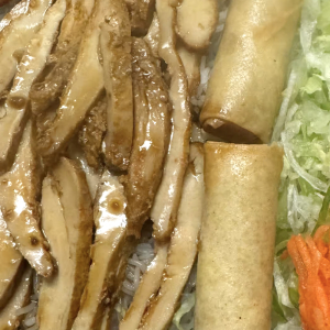 46. Grilled Lemongrass Chicken, Spring Rolls (2 pcs)