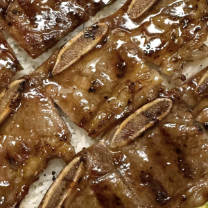 66. Korean BBQ Beef Short Ribs on Steamed Rice