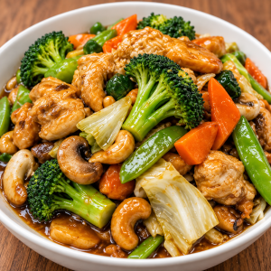 Stir-Fried Mixed Veggies with Rice or Noodles