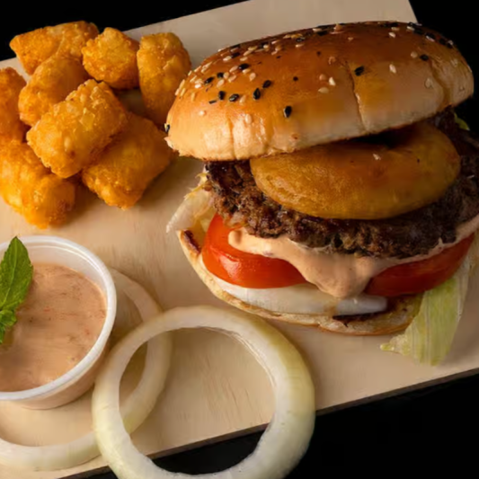 Tandoori Lamb Kebab Burger Maple Mirchy