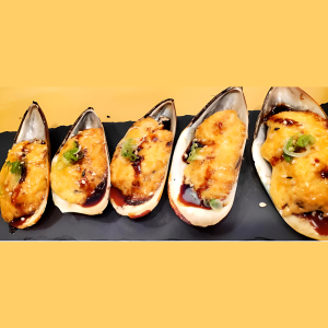 Baked Green Mussels (5 pcs)
