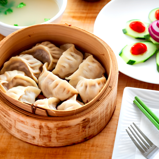 Beef Momo - 1/2 Plate (5 pcs)