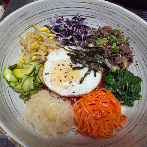 Bulgogi Bibimbap, Egg & Miso