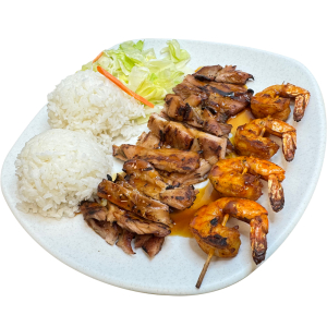 Chicken Katsu and Shrimp Combo Teriyaki