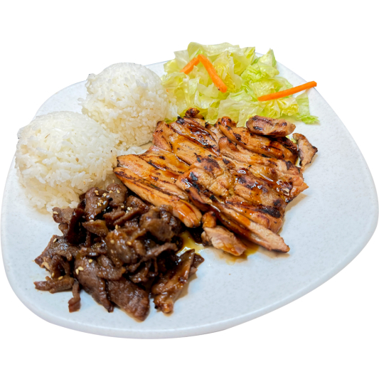 Chicken and Pork Combo Teriyaki