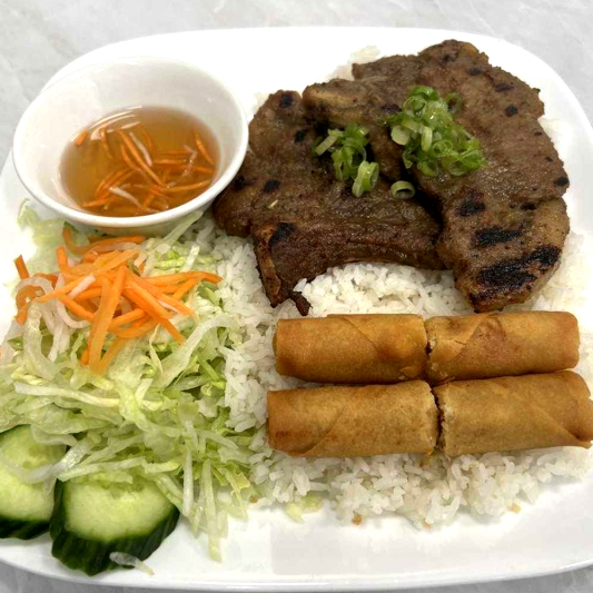 37. Shredded Pork Skin, Shrimp, Pork Meatballs, & Spring Roll Vermicelli / Bun Bi Tom Nem Nuo