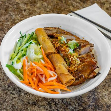 58. Grilled Chicken, Spring Roll with Vermicelli / B&uacute;n G&agrave; Nướng, Chả Gi&ograve;