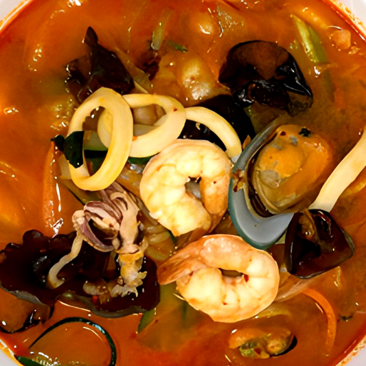 Spicy Seafood Noodles (Jjambbong)
