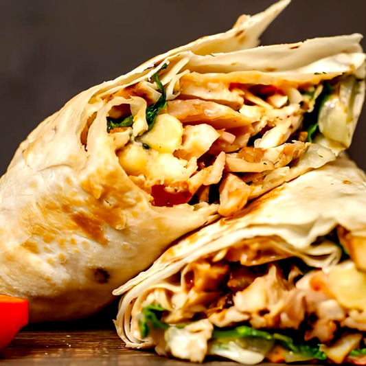 Barak&rsquo;s Chicken Shawarma Wrap Full Meat