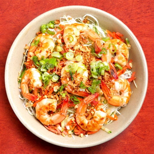 70. Grilled Prawns with Vermicelli / B&uacute;n T&ocirc;m Nướng / 燒蝦米粉