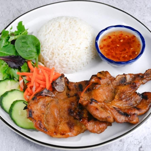 Grilled Pork Chop with Rice