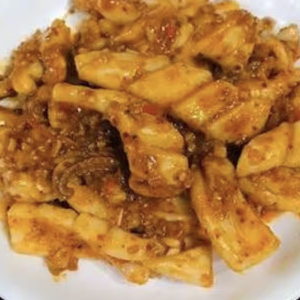 Stir-Fry Squid Sate - Cơm Mực X&agrave;o Sate