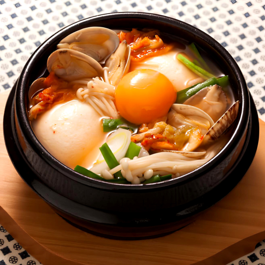 Soft Tofu Soup with Seafood