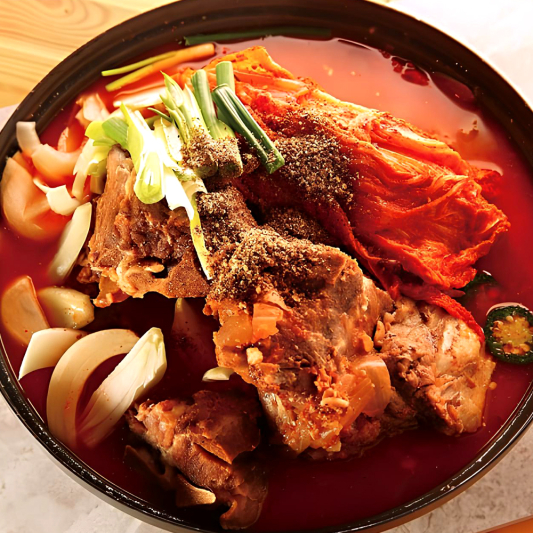 Pork Back Bone and Kimchi Hot Pot