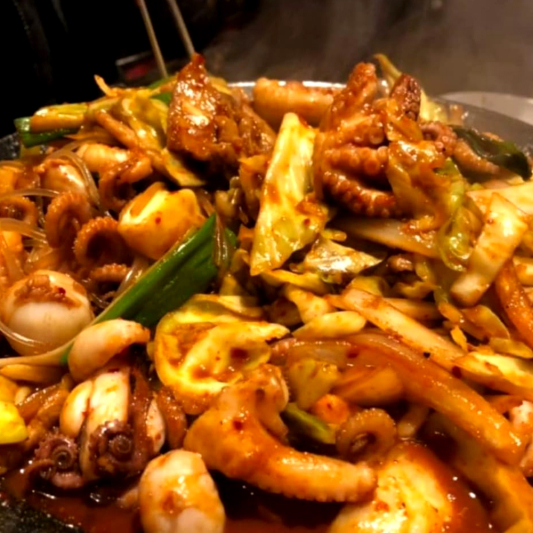 Spicy Stir-Fried Webfoot Octopus