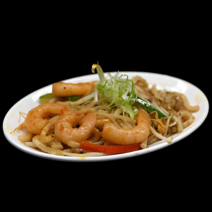 Udon saut&eacute; aux crevettes / Shrimp Udon