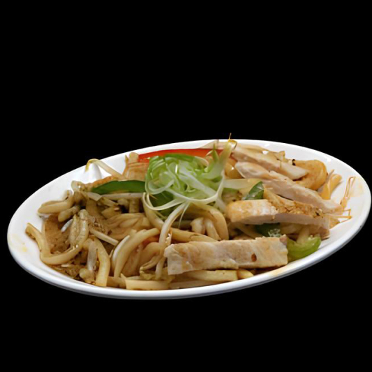 Udon saut&eacute; au poulet / Chicken Udon