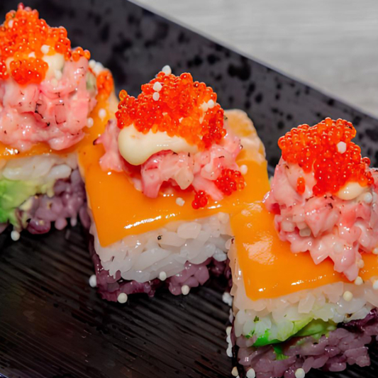 Goberge submarine oshizushi (6 mcx) / Crab Meat Submarine Oshizushi (6 pcs)