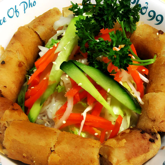 77. Vermicelli Bowl with Fried Rolls (3 pcs)