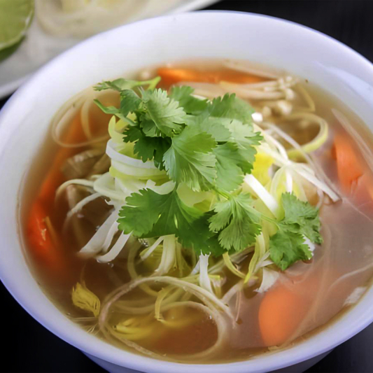 16. Beef Soup with Noodles and Veggies (No Meat)