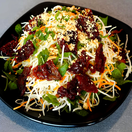 Beef Jerky Papaya Salad