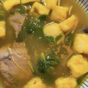 Curry Beef Oil Tofu Noodle Soup 咖喱牛肉油豆腐粉丝汤