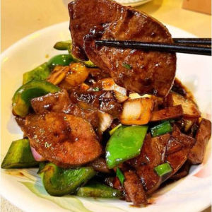Boiled Pork Liver in Bengang Sauce 本帮酱爆猪肝
