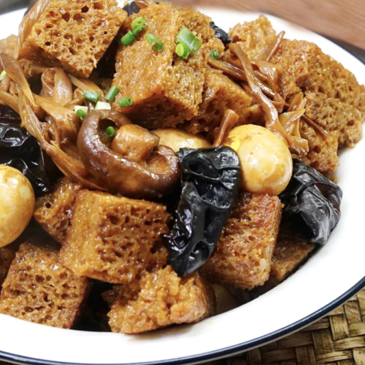 Shanghai Bean Curd Puff with Mushrooms 本帮四喜烤麸