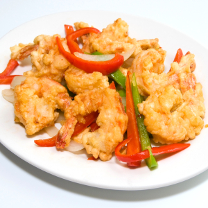 69. Salt & Pepper Prawn on Steamed Rice
