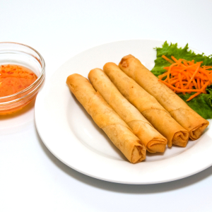 62. Vegetarian Crispy Spring Rolls (4 pcs)
