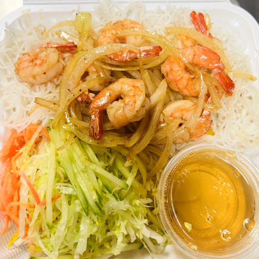 G6. Gluten-Free Prawn Lemongrass on Rice Vermicelli