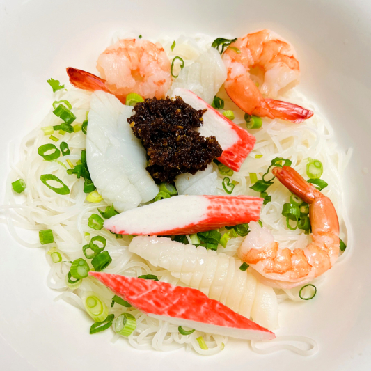 43. Spicy Satay Seafood Rice Noodle Soup