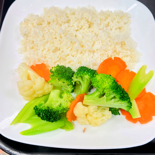 KM11. Steamed Vegetables on Steamed Rice