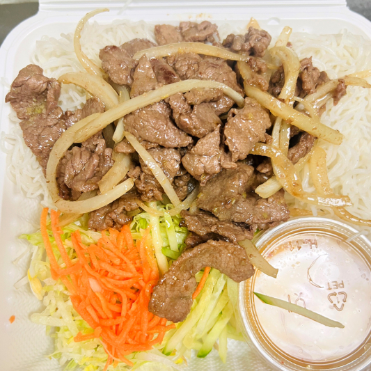 G5. Gluten-Free Beef Lemongrass on Rice Vermicelli